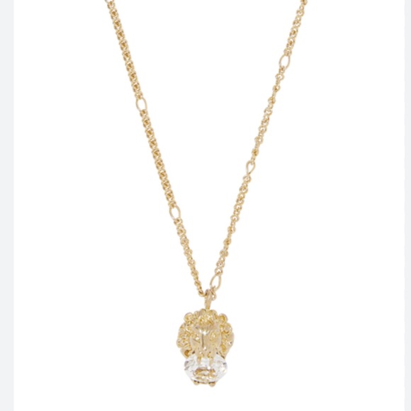 GUCCI NEW NIB lion head gold chain necklace with white crystal dustbag box - Picture 6 of 6